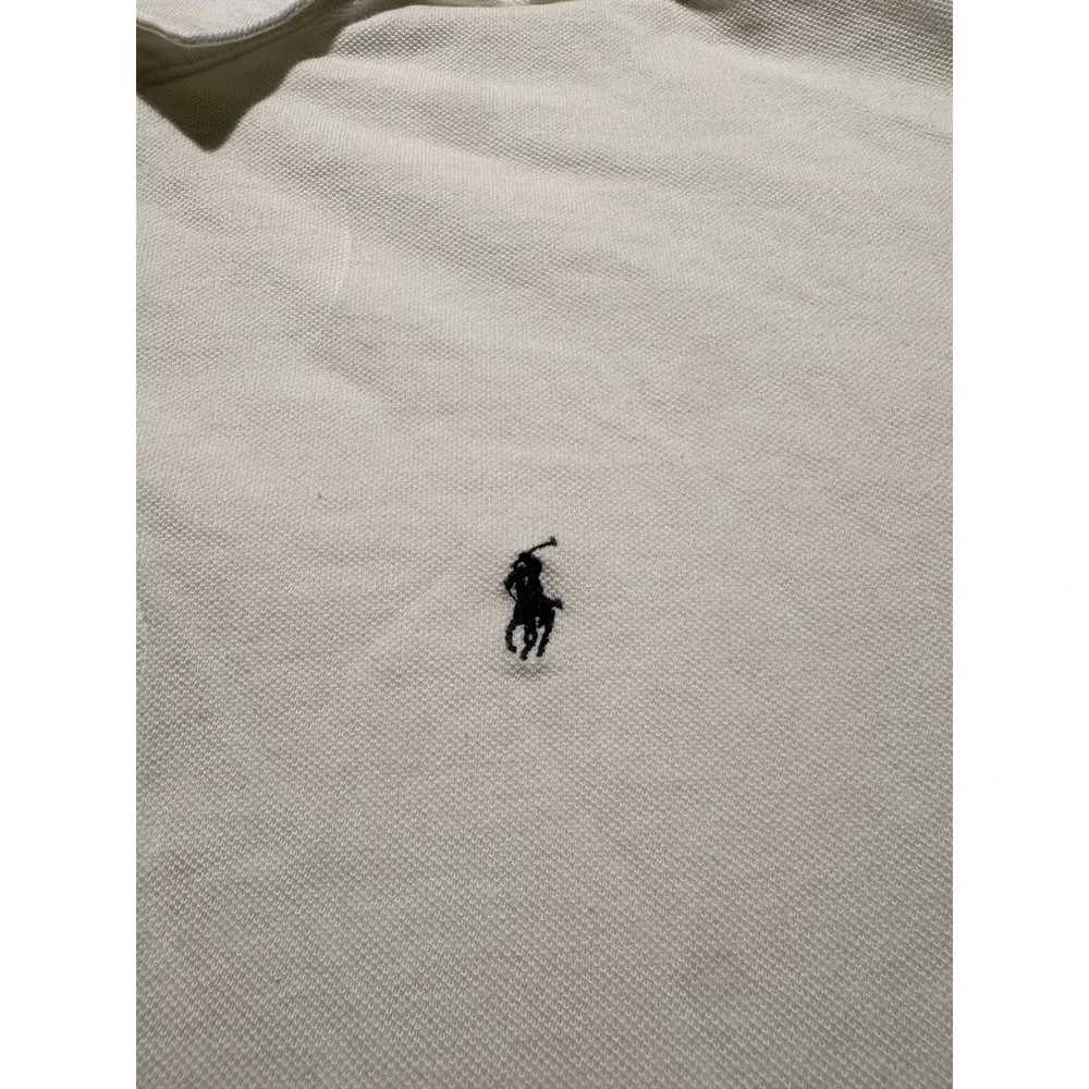 Polo Ralph Lauren Mens XXL White Pique Short Sleeve Pony Logo Polo Shirt